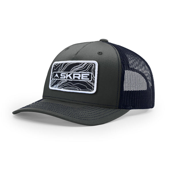 Black Topo Trucker Hat | Skre Gear