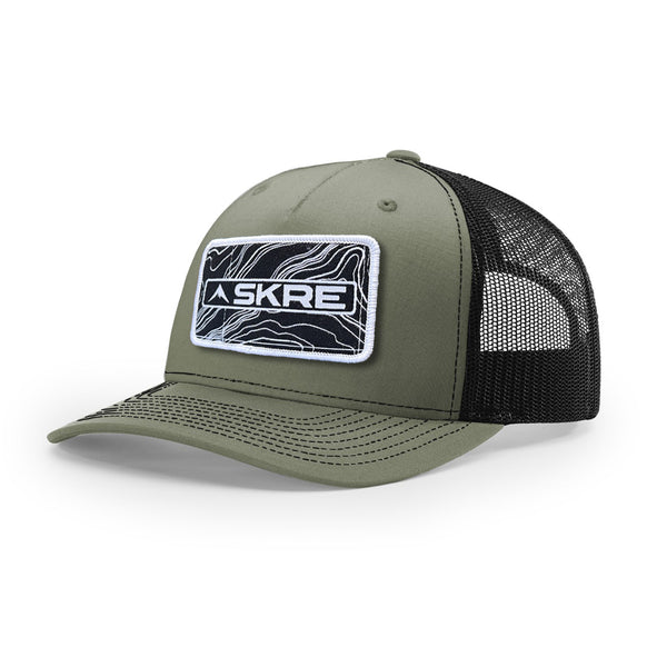 Black Topo Trucker Hat | Skre Gear
