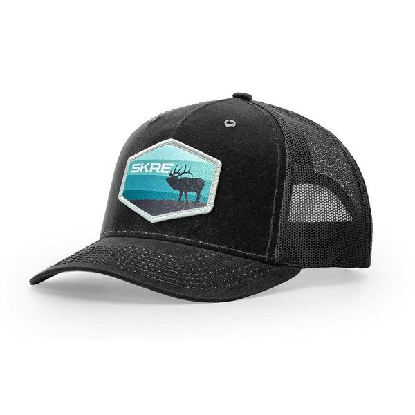 Blue Elk Patch Trucker Hat