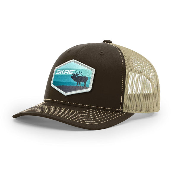 Blue Elk Patch Trucker Hat