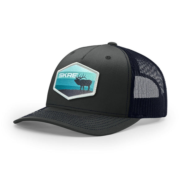 Blue Elk Patch Trucker Hat