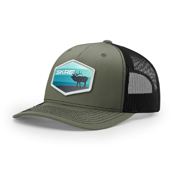 Blue Elk Patch Trucker Hat