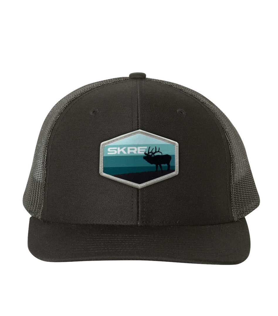 Blue Elk Patch Hat (Black) | Skre Gear