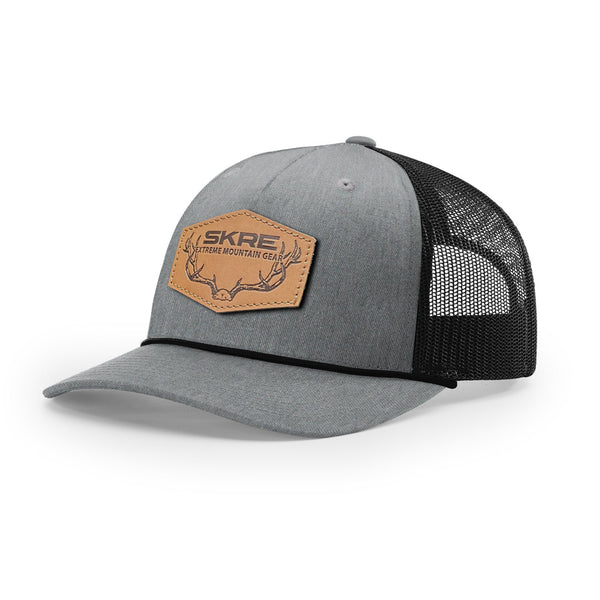 Skre Leather Patch Trucker Hat with Rope