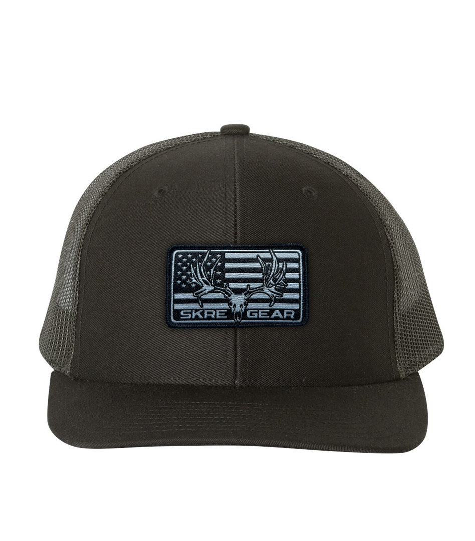 Deadhead Flag Patch Hat - Black | Skre Gear