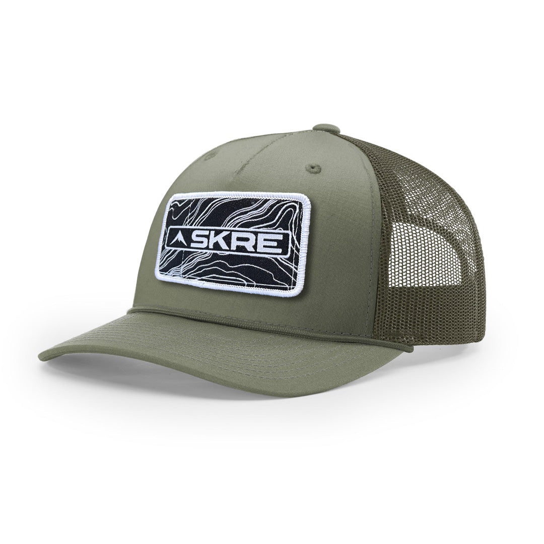 Skre Topo Patch Trucker Hat with Rope