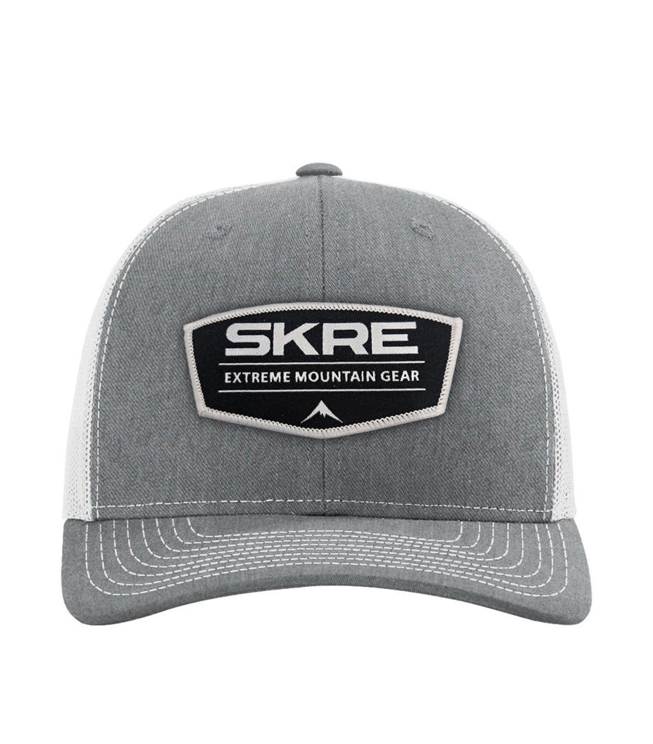 Trucker Skre white & black patch hat | Skre Gear