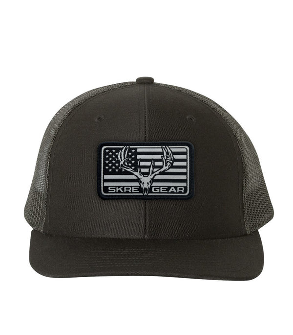 Whitetail Deadhead Patch Hat - Black