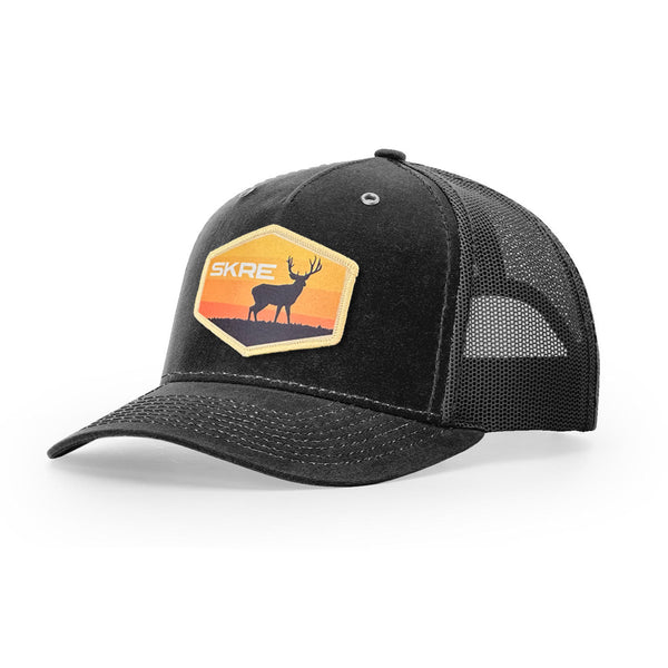 Yellow Deer Patch Trucker Hat